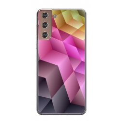 Husa personalizata tip carcasa HQPrint pentru Samsung Galaxy S21, model Colorful 1, multicolor, S1D1M0273