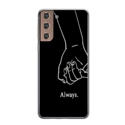 Husa personalizata tip carcasa HQPrint pentru Samsung Galaxy S21, model Always and Forever 1, multicolor, S1D1M0279