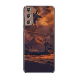 Husa personalizata tip carcasa HQPrint pentru Samsung Galaxy S21, model Brush, multicolor, S1D1M0282