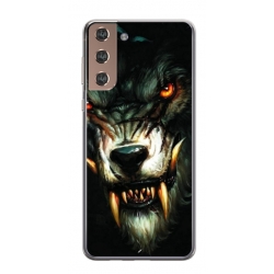 Husa personalizata tip carcasa HQPrint pentru Samsung Galaxy S21, model Wolf, multicolor, S1D1M0286