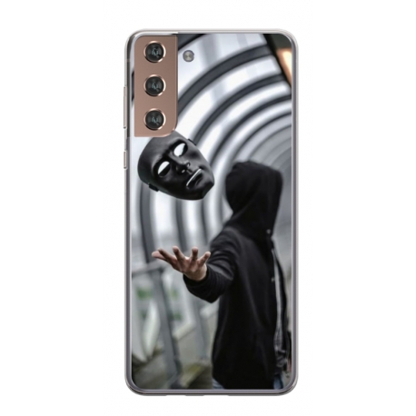 Husa personalizata tip carcasa HQPrint pentru Samsung Galaxy S22 Plus, model Mask, multicolor, S1D1M0199