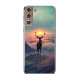 Husa personalizata tip carcasa HQPrint pentru Samsung Galaxy S21 Plus, model Antlers, multicolor, S1D1M0303