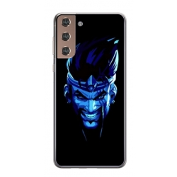 Husa personalizata tip carcasa HQPrint pentru Samsung Galaxy S21, model Blue King, multicolor, S1D1M0305