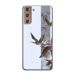Husa personalizata tip carcasa HQPrint pentru Samsung Galaxy S21, model Birds, multicolor, S1D1M0314