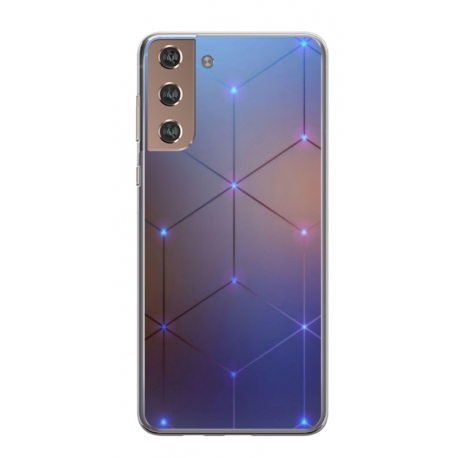 Husa personalizata tip carcasa HQPrint pentru Samsung Galaxy S21, model Square, multicolor, S1D1M0315