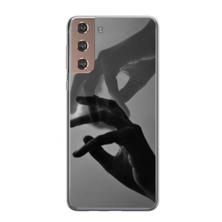 Husa personalizata tip carcasa HQPrint pentru Samsung Galaxy S22 Plus, model Hand Reach, multicolor, S1D1M0318