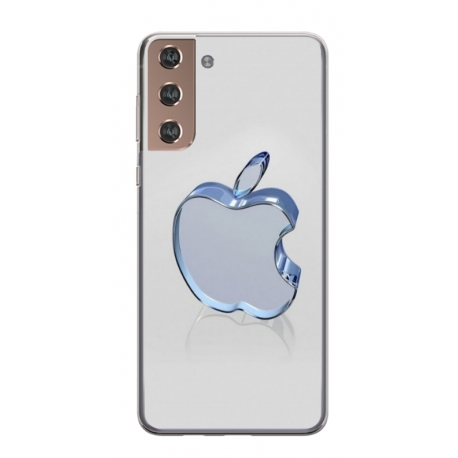 Husa personalizata tip carcasa HQPrint pentru Samsung Galaxy S21 Plus, model Apple Logo, multicolor, S1D1M0323