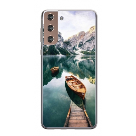 Husa personalizata tip carcasa HQPrint pentru Samsung Galaxy S22, model Boats, multicolor, S1D1M0024