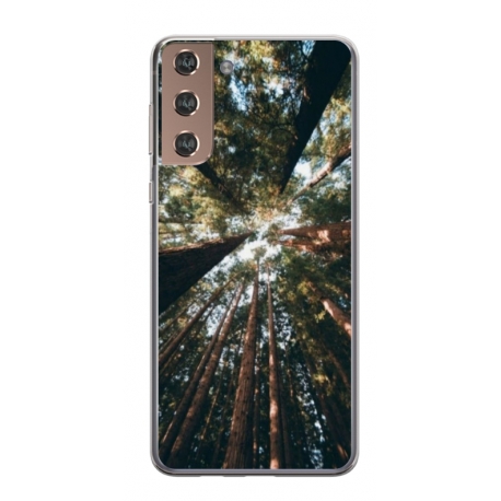 Husa personalizata tip carcasa HQPrint pentru Samsung Galaxy S22, model Tree perspective, multicolor, S1D1M0079