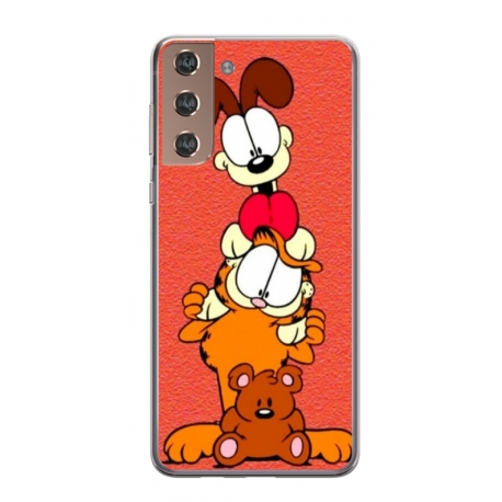 Husa personalizata tip carcasa HQPrint pentru Samsung Galaxy S22, model Garfield, multicolor, S1D1M0085