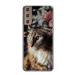 Husa personalizata tip carcasa HQPrint pentru Samsung Galaxy S22, model Cat 1, multicolor, S1D1M0143