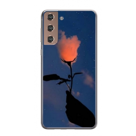 Husa personalizata tip carcasa HQPrint pentru Samsung Galaxy S22, model Sky Flower, multicolor, S1D1M0159