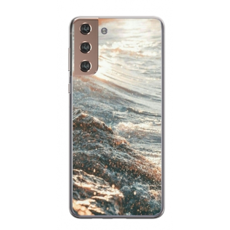 Husa personalizata tip carcasa HQPrint pentru Samsung Galaxy S22, model Ocean Water 1 , multicolor, S1D1M0200