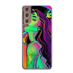 Husa personalizata tip carcasa HQPrint pentru Samsung Galaxy S22, model Colorful Girl, multicolor, S1D1M0249