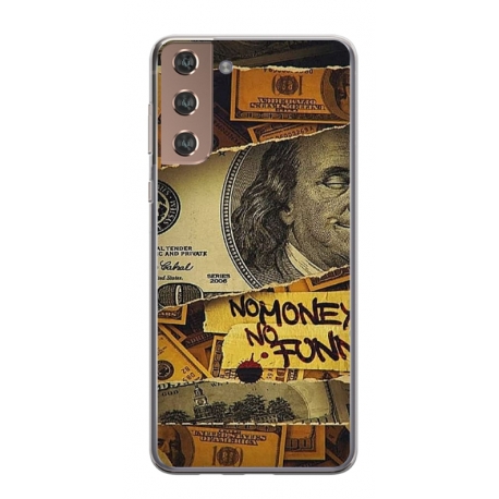 Husa personalizata tip carcasa HQPrint pentru Samsung Galaxy S22, model No Money No Funny, multicolor, S1D1M0262