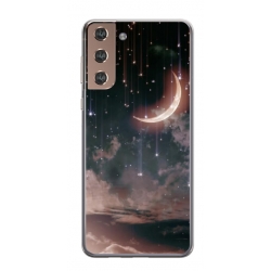 Husa personalizata tip carcasa HQPrint pentru Samsung Galaxy S22, model Falling Stars, multicolor, S1D1M0269