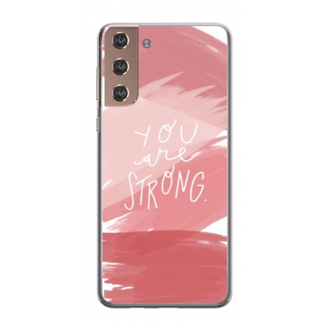 Husa personalizata tip carcasa HQPrint pentru Samsung Galaxy S22, model You are Strong, multicolor, S1D1M0275