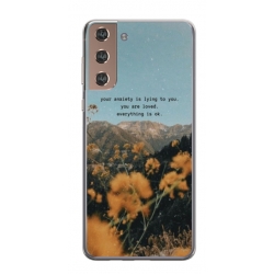 Husa personalizata tip carcasa HQPrint pentru Samsung Galaxy S22, model Quote 1, multicolor, S1D1M0306