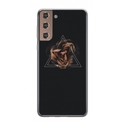 Husa personalizata tip carcasa HQPrint pentru Samsung Galaxy S22, model Triangle Rose, multicolor, S1D1M0316