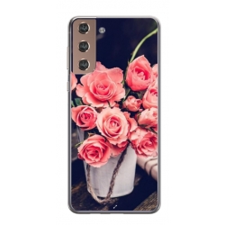 Husa personalizata tip carcasa HQPrint pentru Samsung Galaxy S22, model Flowers 22, multicolor, S1D1M0379