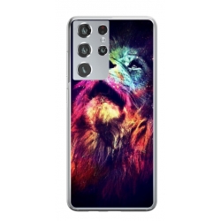 Husa personalizata tip carcasa HQPrint pentru Samsung Galaxy S21 Ultra, model Celestial Lion, multicolor, S1D1M0002