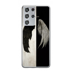 Husa personalizata tip carcasa HQPrint pentru Samsung Galaxy S21 Ultra, model Angel Wings, multicolor, S1D1M0004