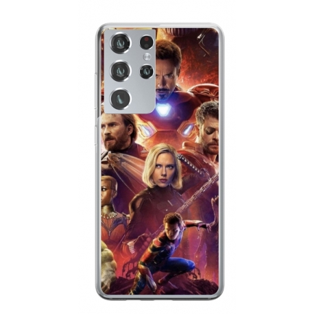 Husa personalizata tip carcasa HQPrint pentru Samsung Galaxy S21 Ultra, model Avengers Inifinity War, multicolor, S1D1M0010