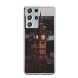Husa personalizata tip carcasa HQPrint pentru Samsung Galaxy S21 Ultra, model Big Ben 2, multicolor, S1D1M0014