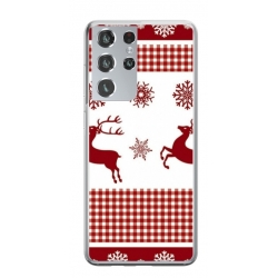 Husa personalizata tip carcasa HQPrint pentru Samsung Galaxy S21 Ultra, model Reindeer 1, multicolor, S1D1M0051