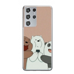 Husa personalizata tip carcasa HQPrint pentru Samsung Galaxy S21 Ultra, model Bears 2, multicolor, S1D1M0089