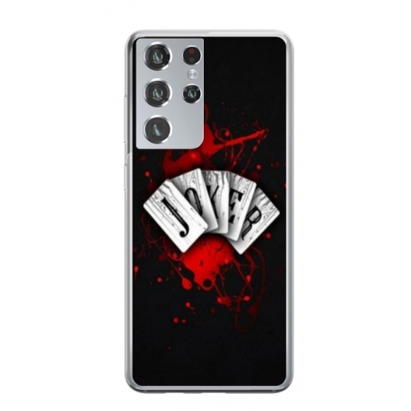 Husa personalizata tip carcasa HQPrint pentru Samsung Galaxy S21 Ultra, model Joker 1, multicolor, S1D1M0106