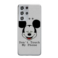 Husa personalizata tip carcasa HQPrint pentru Samsung Galaxy S21 Ultra, model Dont Touch my Phone 3, multicolor, S1D1M0123