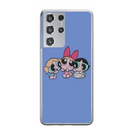 Husa personalizata tip carcasa HQPrint pentru Samsung Galaxy S21 Ultra, model Powerpuff Girls, multicolor, S1D1M0135