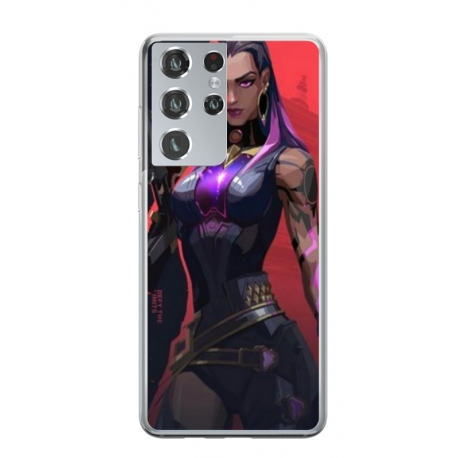 Husa personalizata tip carcasa HQPrint pentru Samsung Galaxy S21 Ultra, model Valorant, multicolor, S1D1M0157