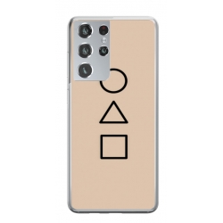 Husa personalizata tip carcasa HQPrint pentru Samsung Galaxy S21 Ultra, model Squid Game 1, multicolor, S1D1M0173