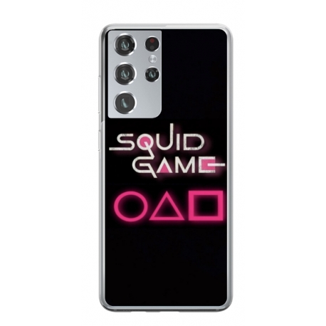 Husa personalizata tip carcasa HQPrint pentru Samsung Galaxy S21 Ultra, model Squid Game 4, multicolor, S1D1M0176