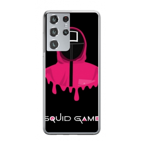 Husa personalizata tip carcasa HQPrint pentru Samsung Galaxy S21 Ultra, model Squid Game 7, multicolor, S1D1M0179