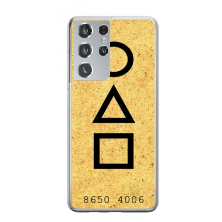 Husa personalizata tip carcasa HQPrint pentru Samsung Galaxy S21 Ultra, model Squid Game 9, multicolor, S1D1M0181