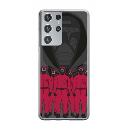 Husa personalizata tip carcasa HQPrint pentru Samsung Galaxy S21 Ultra, model Squid Game 15, multicolor, S1D1M0187