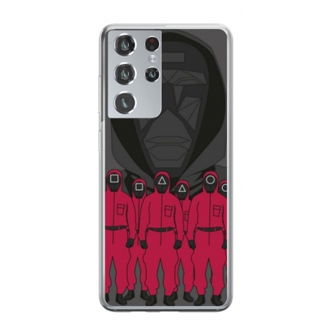 Husa personalizata tip carcasa HQPrint pentru Samsung Galaxy S21 Ultra, model Squid Game 15, multicolor, S1D1M0187