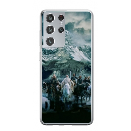 Husa personalizata tip carcasa HQPrint pentru Samsung Galaxy S21 Ultra, model Lord of the Rings 1, multicolor, S1D1M0189
