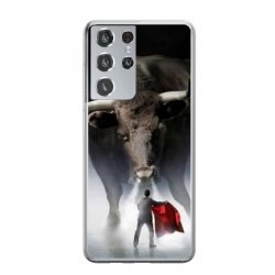 Husa personalizata tip carcasa HQPrint pentru Samsung Galaxy S21 Ultra, model Bull, multicolor, S1D1M0205