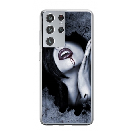 Husa personalizata tip carcasa HQPrint pentru Samsung Galaxy S21 Ultra, model Vampire, multicolor, S1D1M0210