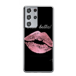 Husa personalizata tip carcasa HQPrint pentru Samsung Galaxy S21 Ultra, model Ciao Bella, multicolor, S1D1M0261