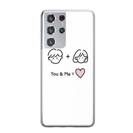 Husa personalizata tip carcasa HQPrint pentru Samsung Galaxy S21 Ultra, model You and Me, multicolor, S1D1M0274