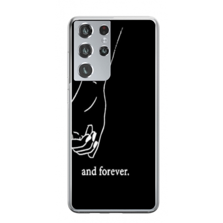 Husa personalizata tip carcasa HQPrint pentru Samsung Galaxy S21 Ultra, model Always and Forever 2, multicolor, S1D1M0280