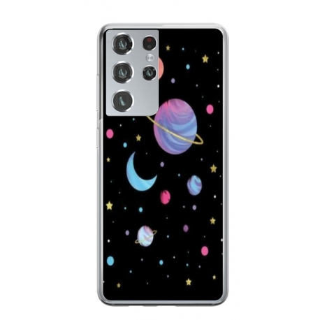 Husa personalizata tip carcasa HQPrint pentru Samsung Galaxy S21 Ultra, model Colorful 6, multicolor, S1D1M0311