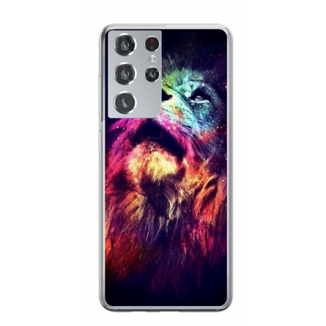 Husa personalizata tip carcasa HQPrint pentru Samsung Galaxy S22 Ultra, model Celestial Lion, multicolor, S1D1M0002
