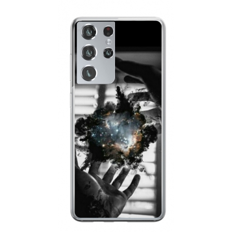 Husa personalizata tip carcasa HQPrint pentru Samsung Galaxy S22 Ultra, model Dark Magic, multicolor, S1D1M0020