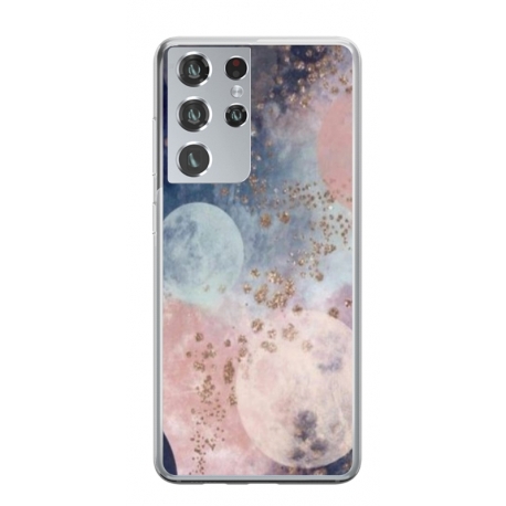 Husa personalizata tip carcasa HQPrint pentru Samsung Galaxy S21 Ultra, model Abstract 2, multicolor, S1D1M0335